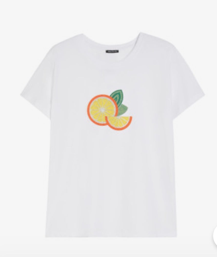 T-shirt donna penny black arancia