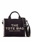 Marc Jacobs Borsa a Mano 'The Medium Tote' con Logo Ricamato a Contrasto in Misto Cotone