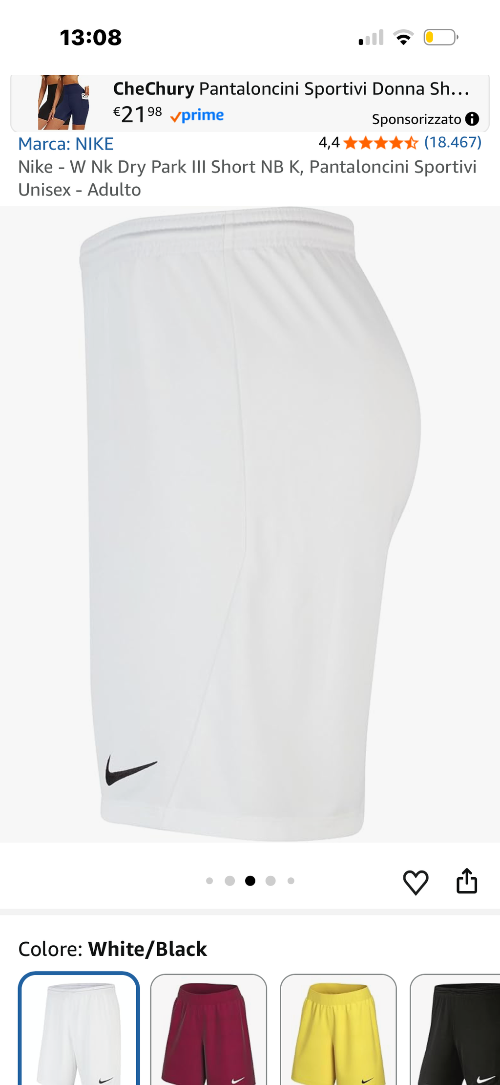 Pantaloncini Nike