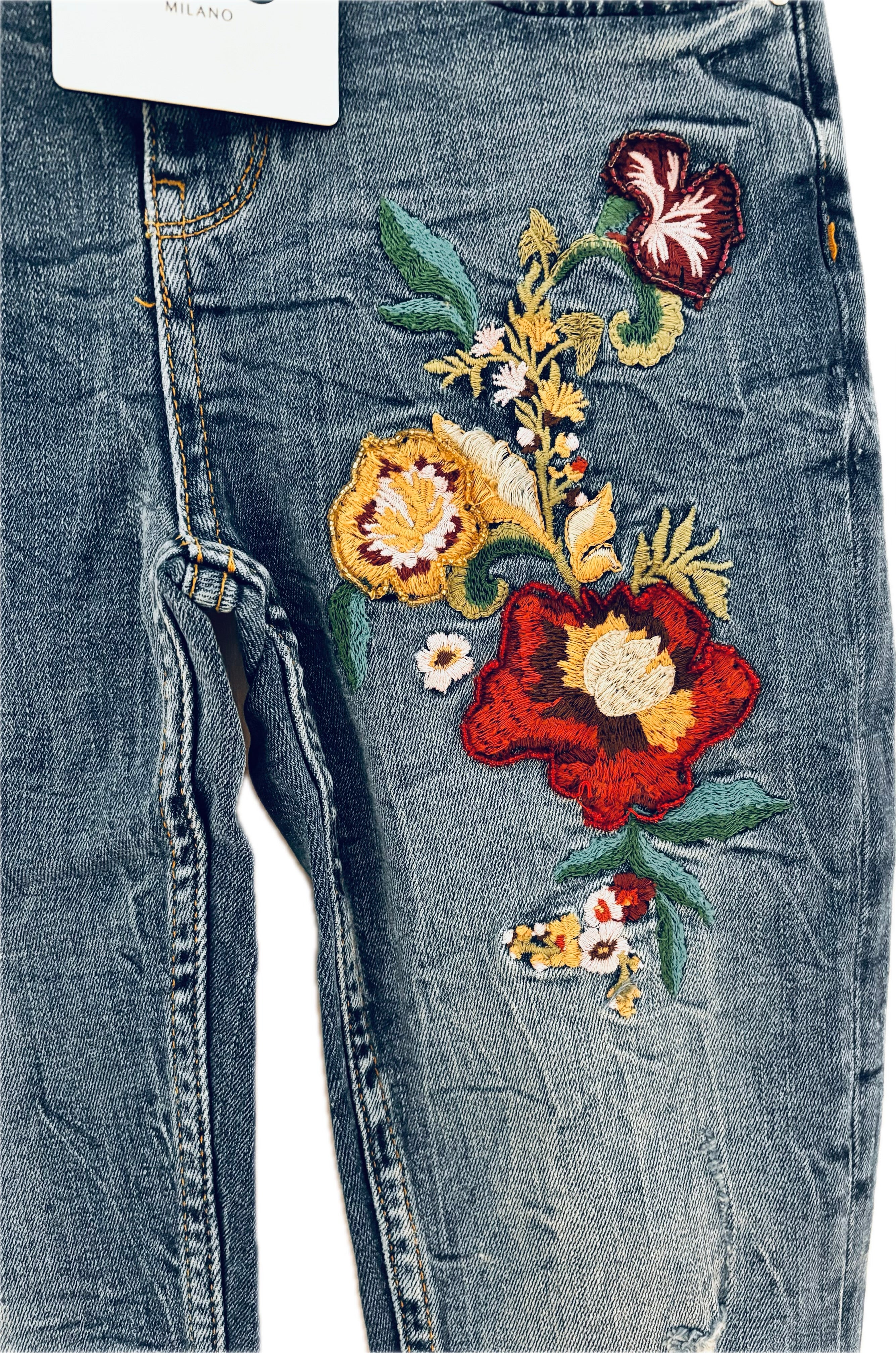 Jeans Liujo fiori rossi