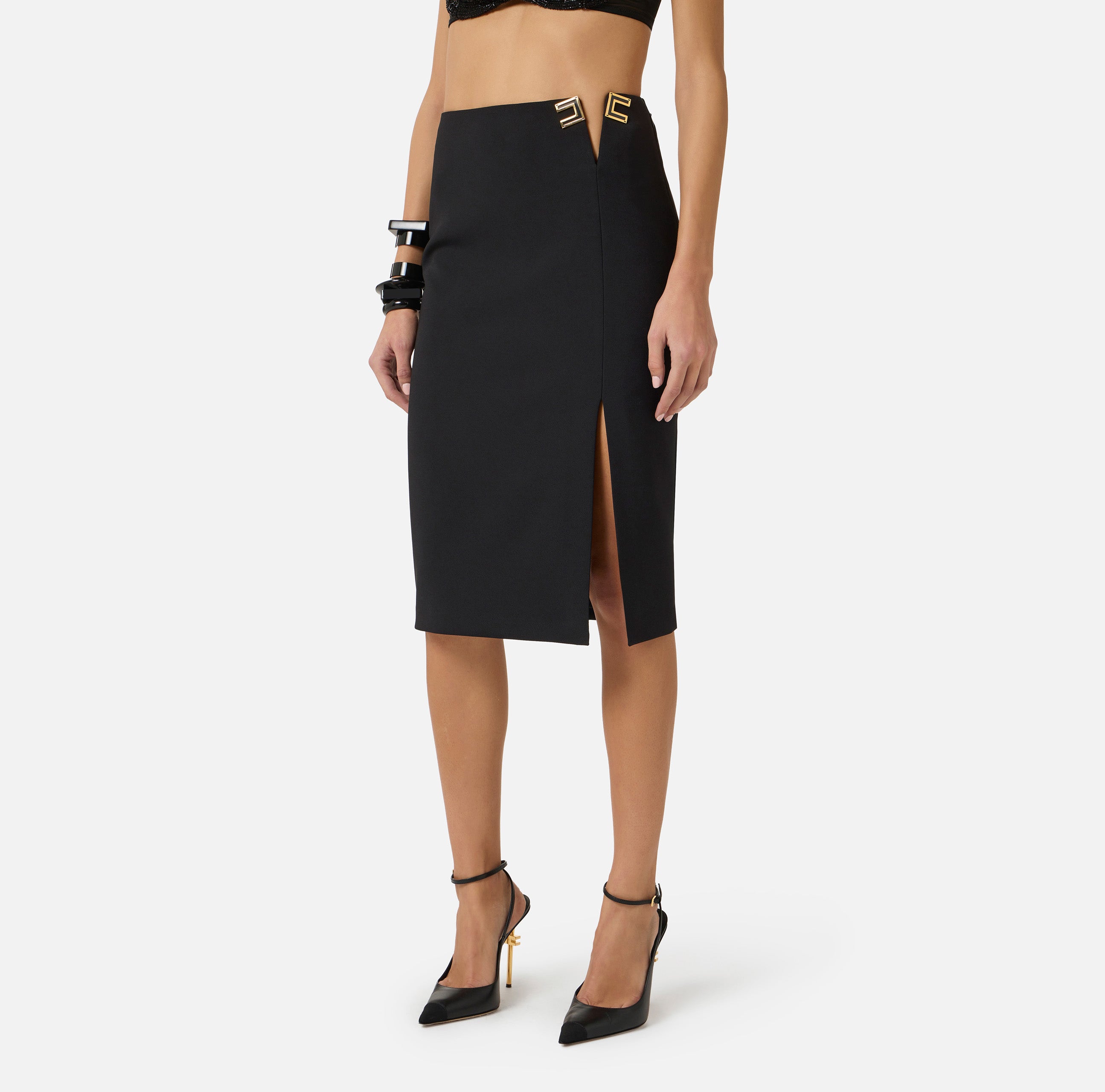 Gonna in doppio crêpe stretch Elisabetta Franchi