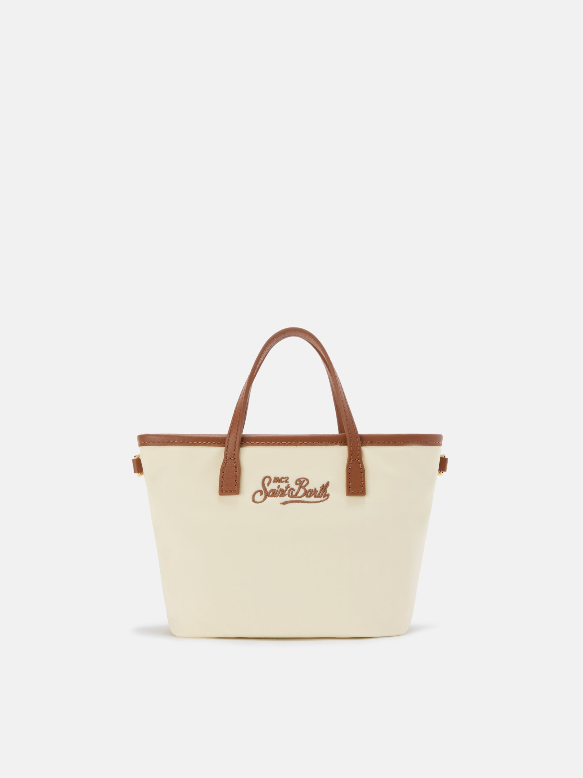 BORSA CITY MINI IN NYLON BIANCA Saint Barth