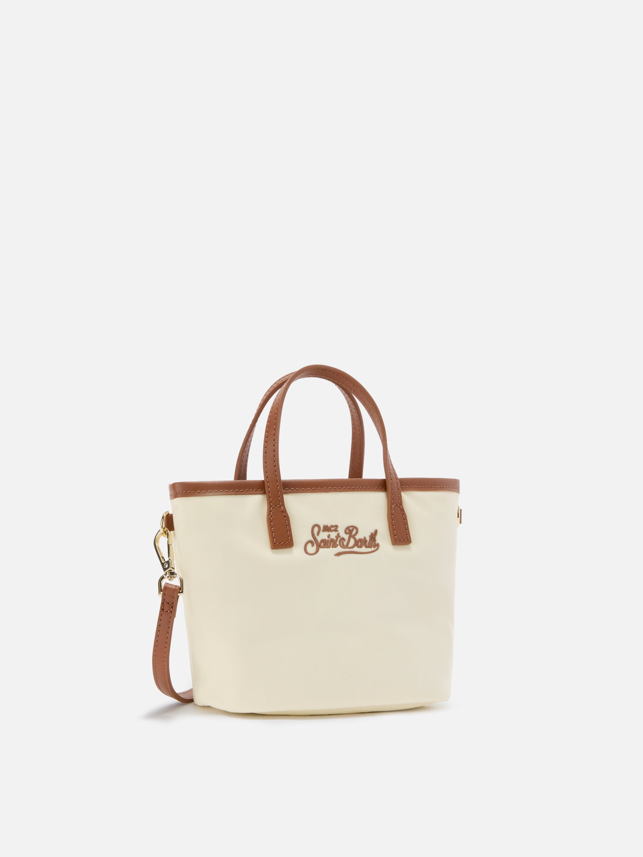 BORSA CITY MINI IN NYLON BIANCA Saint Barth