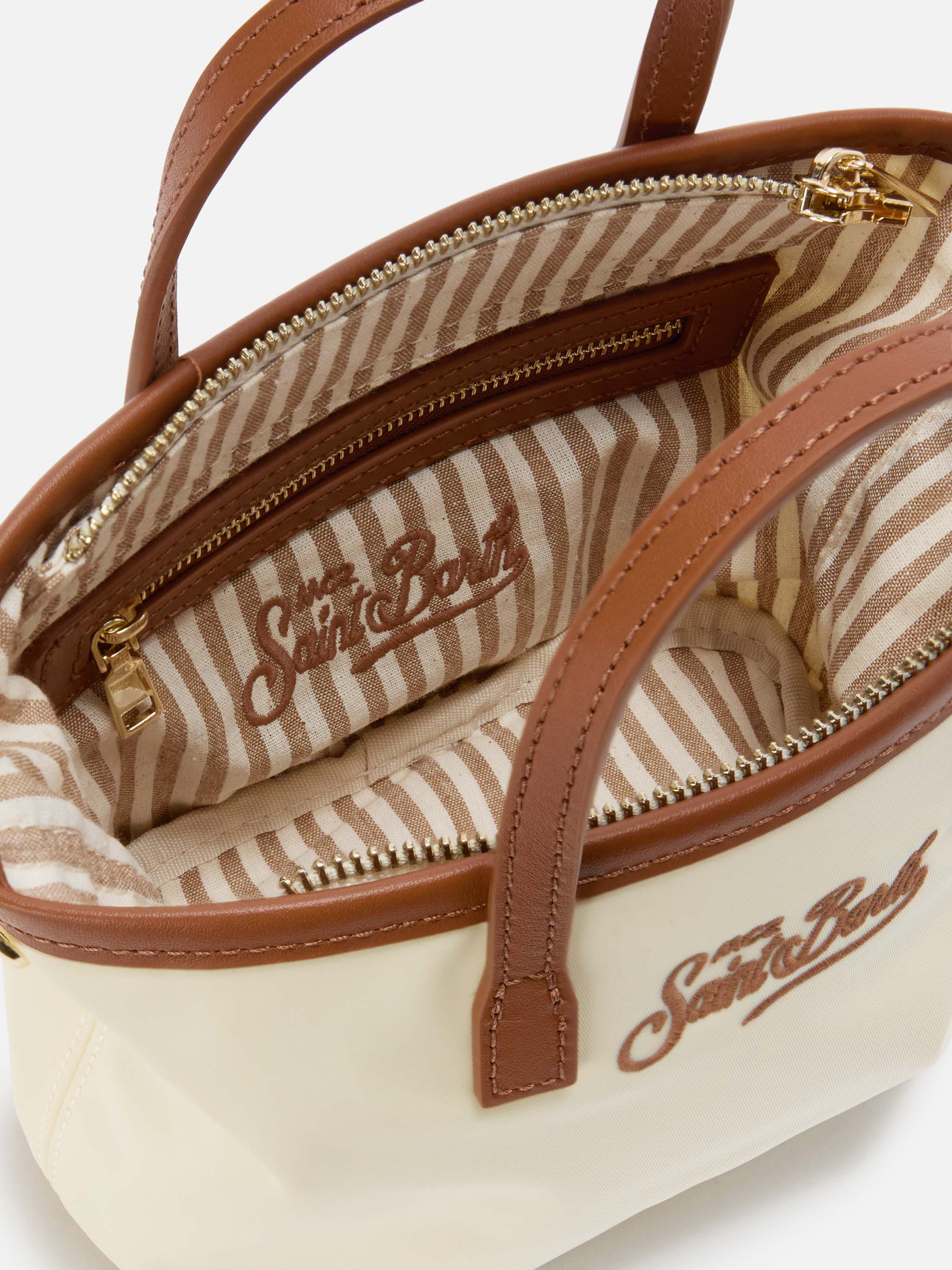 BORSA CITY MINI IN NYLON BIANCA Saint Barth