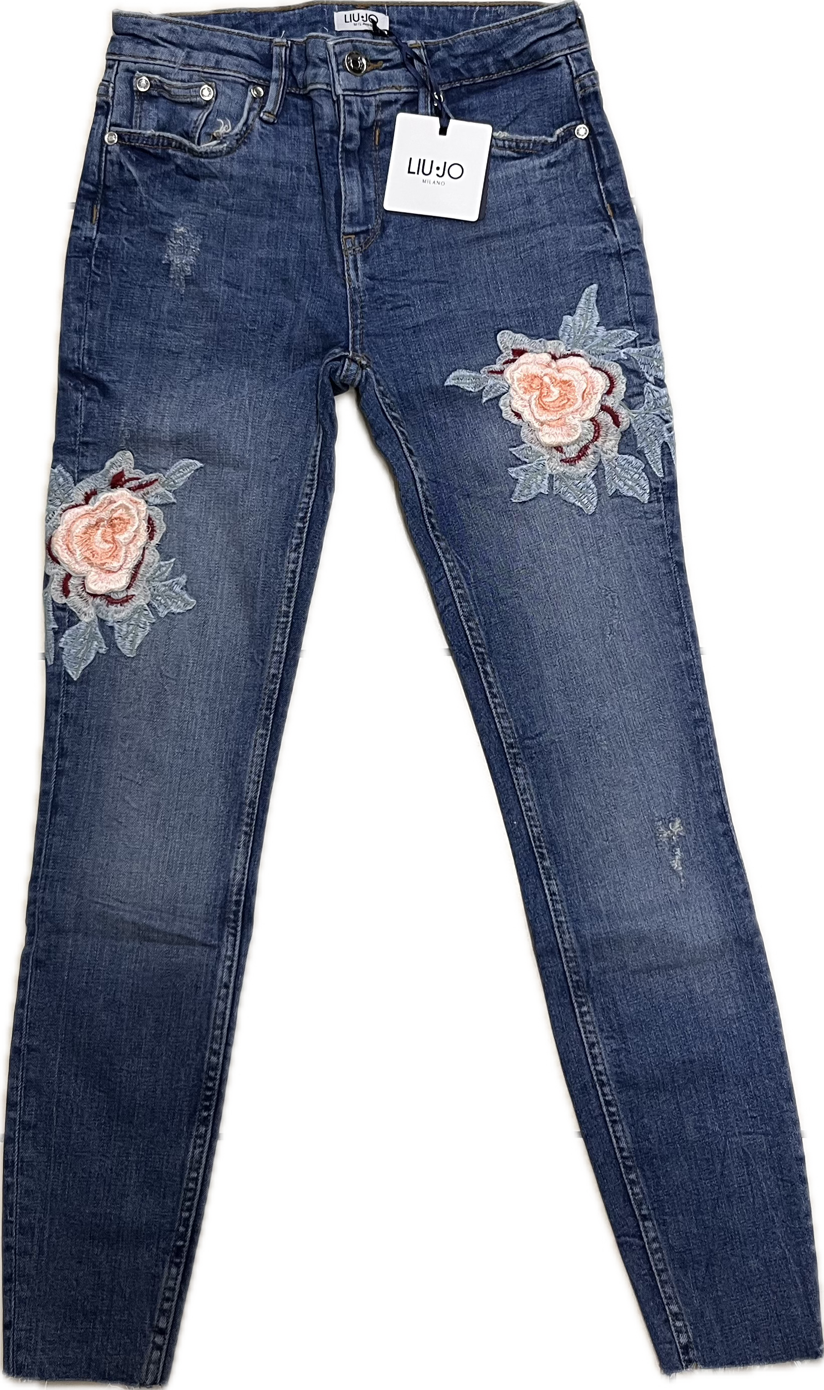 Jeans liujo fiori rosa