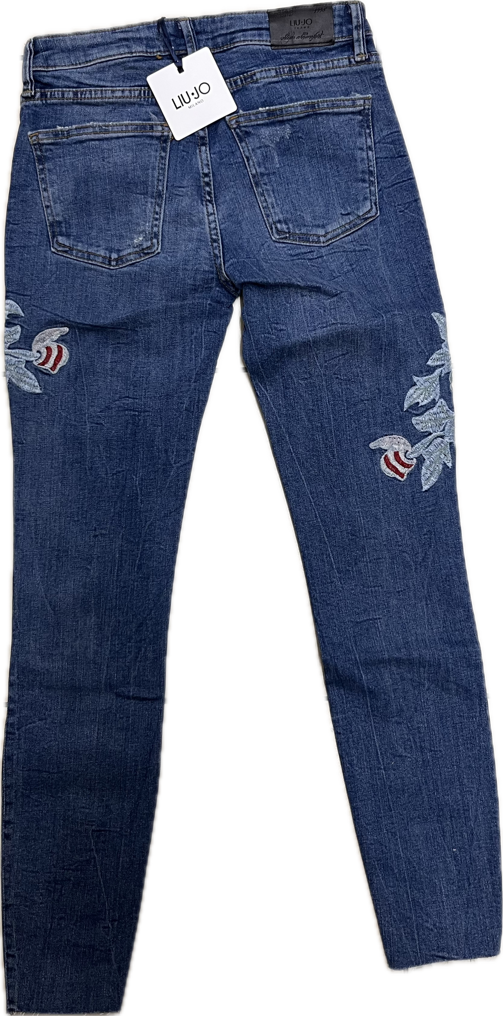 Jeans liujo fiori rosa