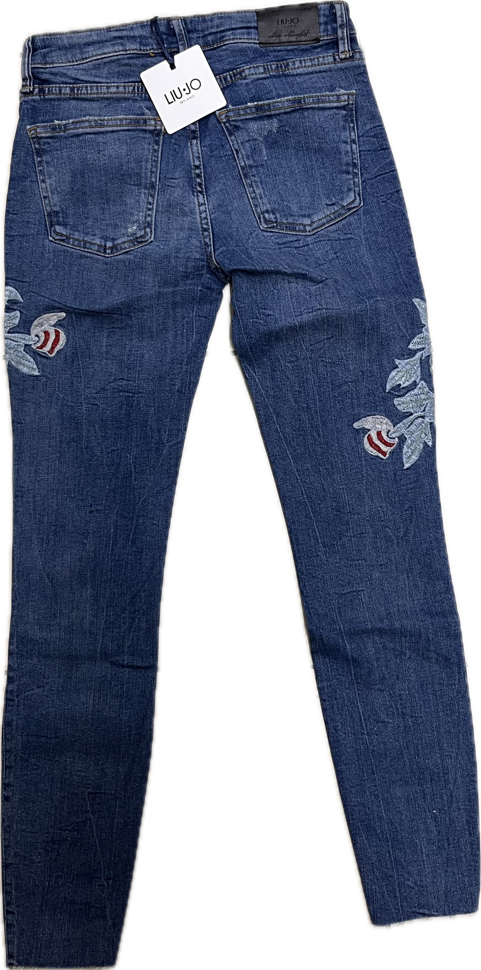 Jeans liujo fiori rosa