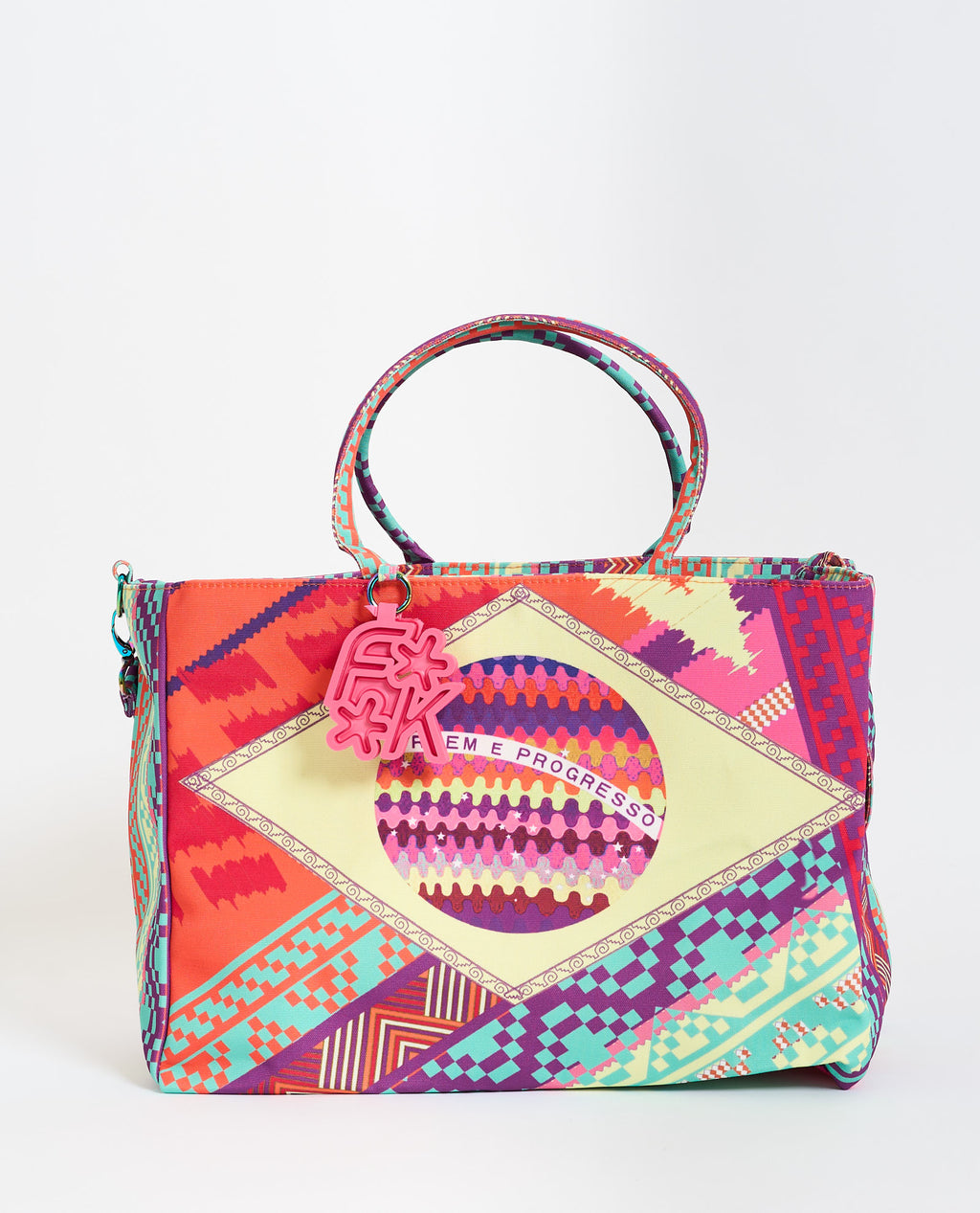 F**K women's patterned beachbag