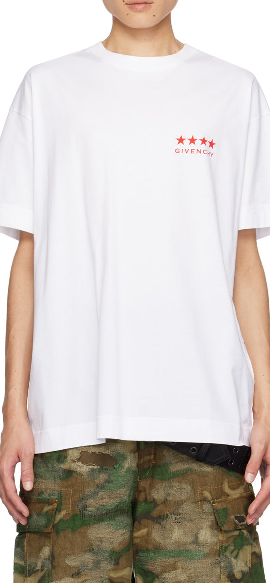 T-shirt Givenchy Star logo white