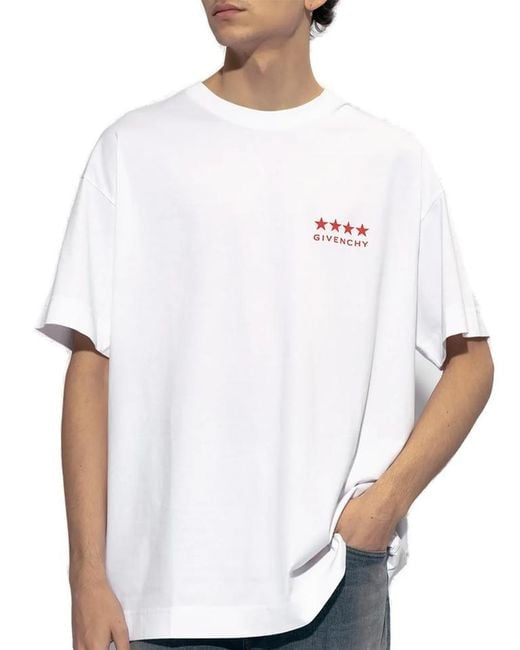 T-shirt Givenchy Star logo white