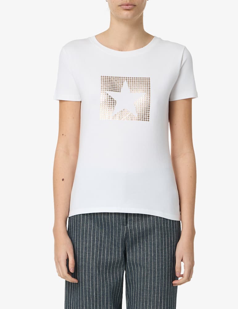 T-shirt jersey con stella Pennyblack