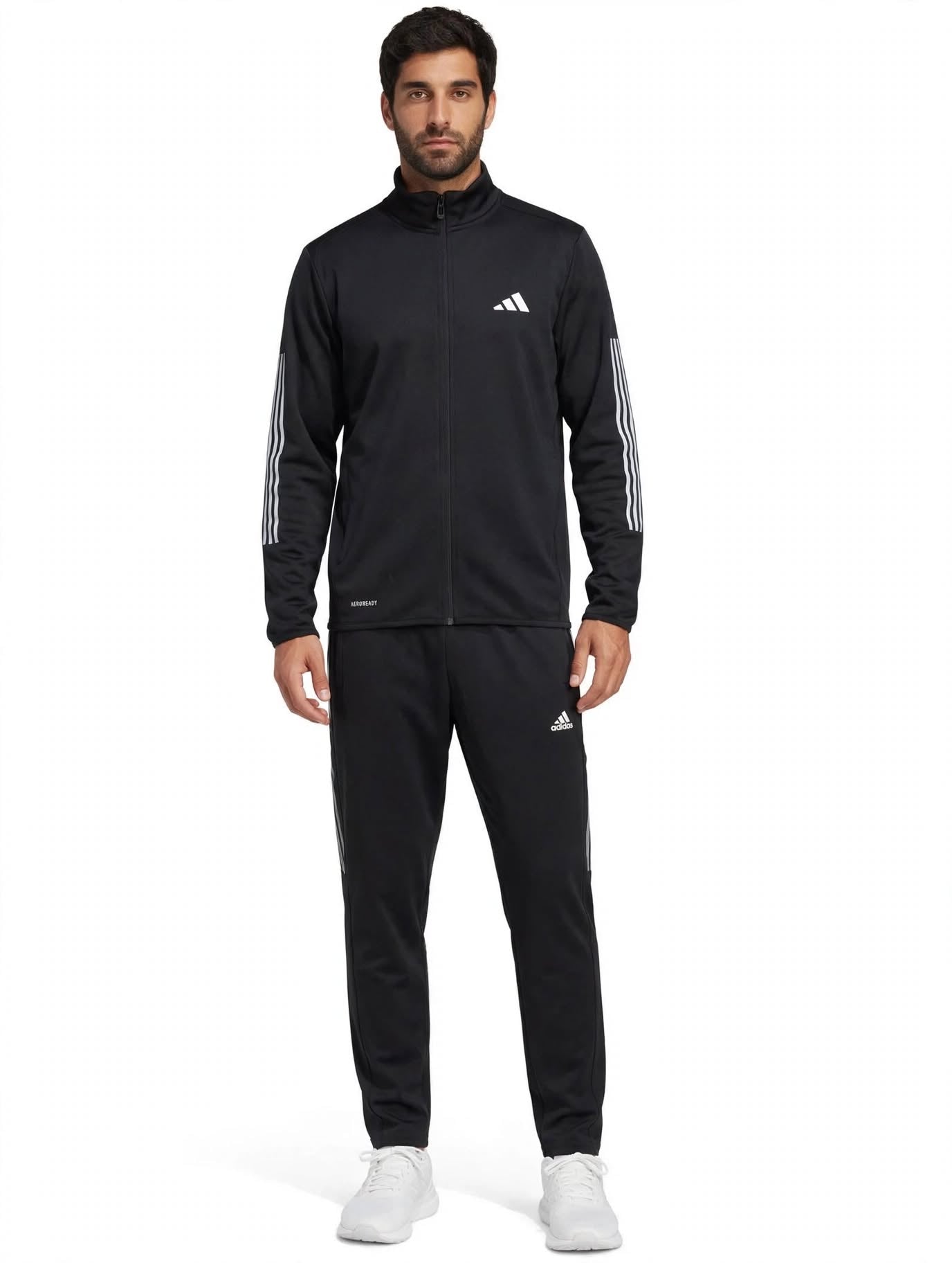 Tuta Uomo Adidas AEROREADY Grigio Antracite - 3 Strisce Bianche 10347