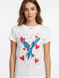 T-shirt i blues pappagallo