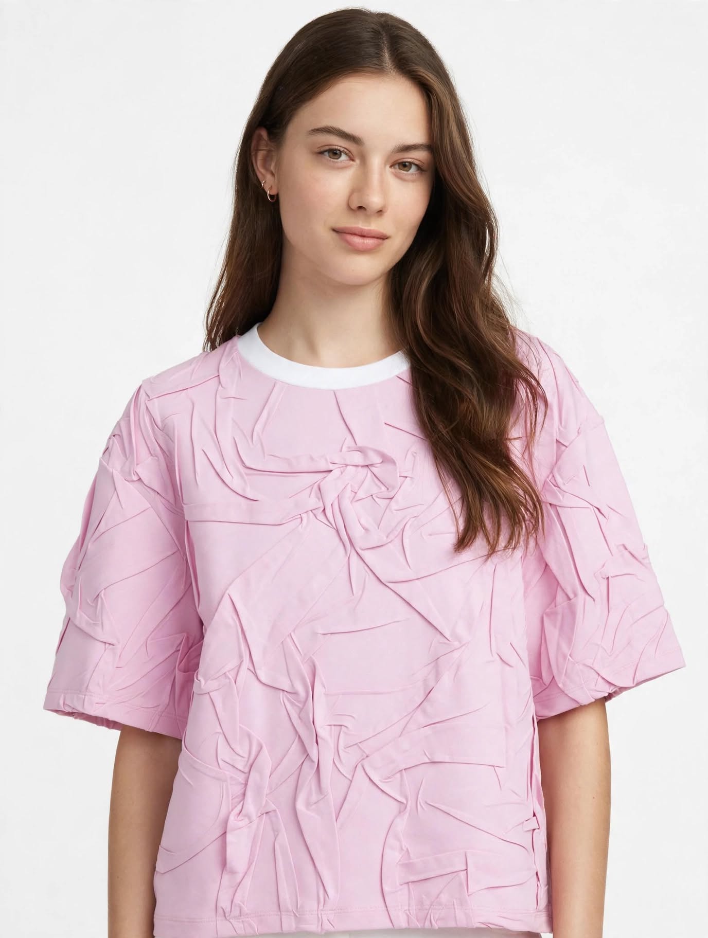 T-Shirt Donna Oversize Effetto Stropicciato - REIGN