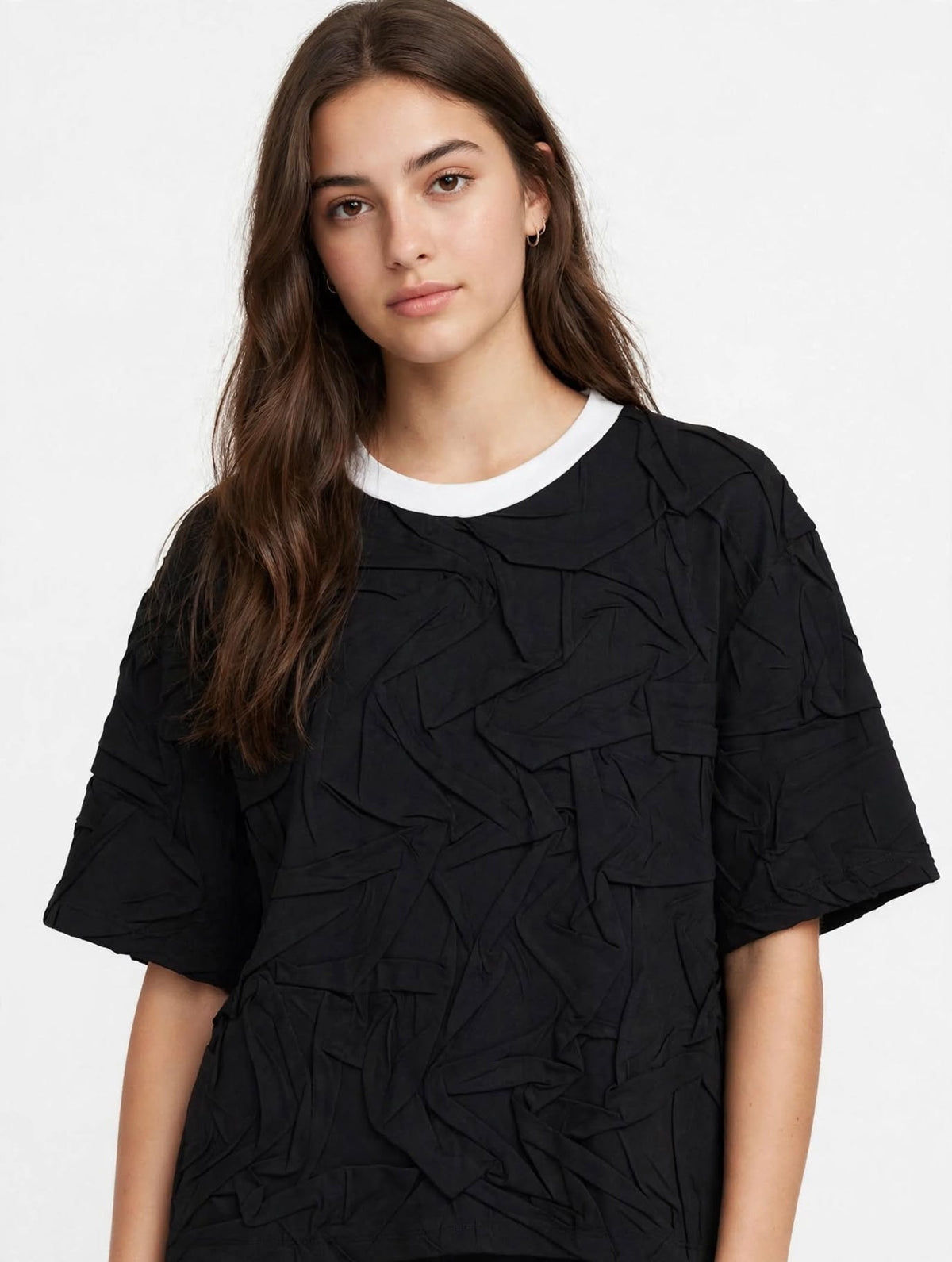 T-Shirt Donna Oversize Effetto Stropicciato - REIGN
