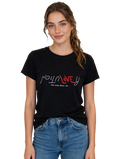 T-shirt donna nera iBlues love