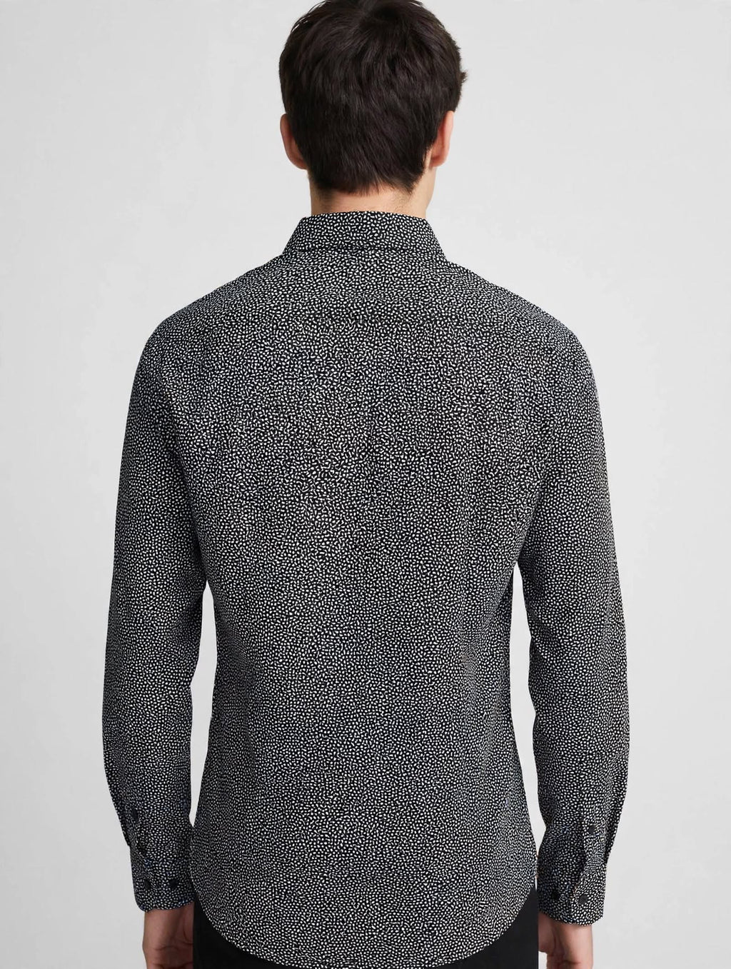 Camicia Uomo Antony Morato Milano - Slim Fit Nera a Micro Fantasia Bianca e nera