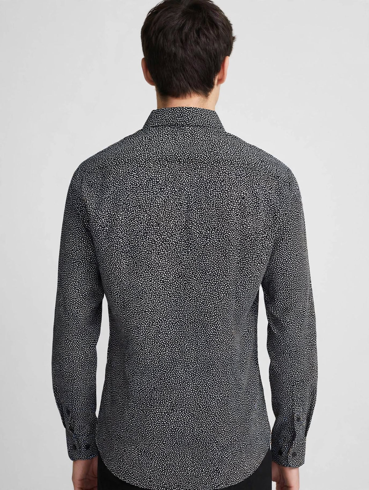 Camicia Uomo Antony Morato Milano - Slim Fit Nera a Micro Fantasia Bianca e nera