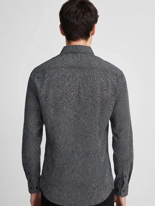 Camicia Uomo Antony Morato Milano - Slim Fit Nera a Micro Fantasia Bianca e nera