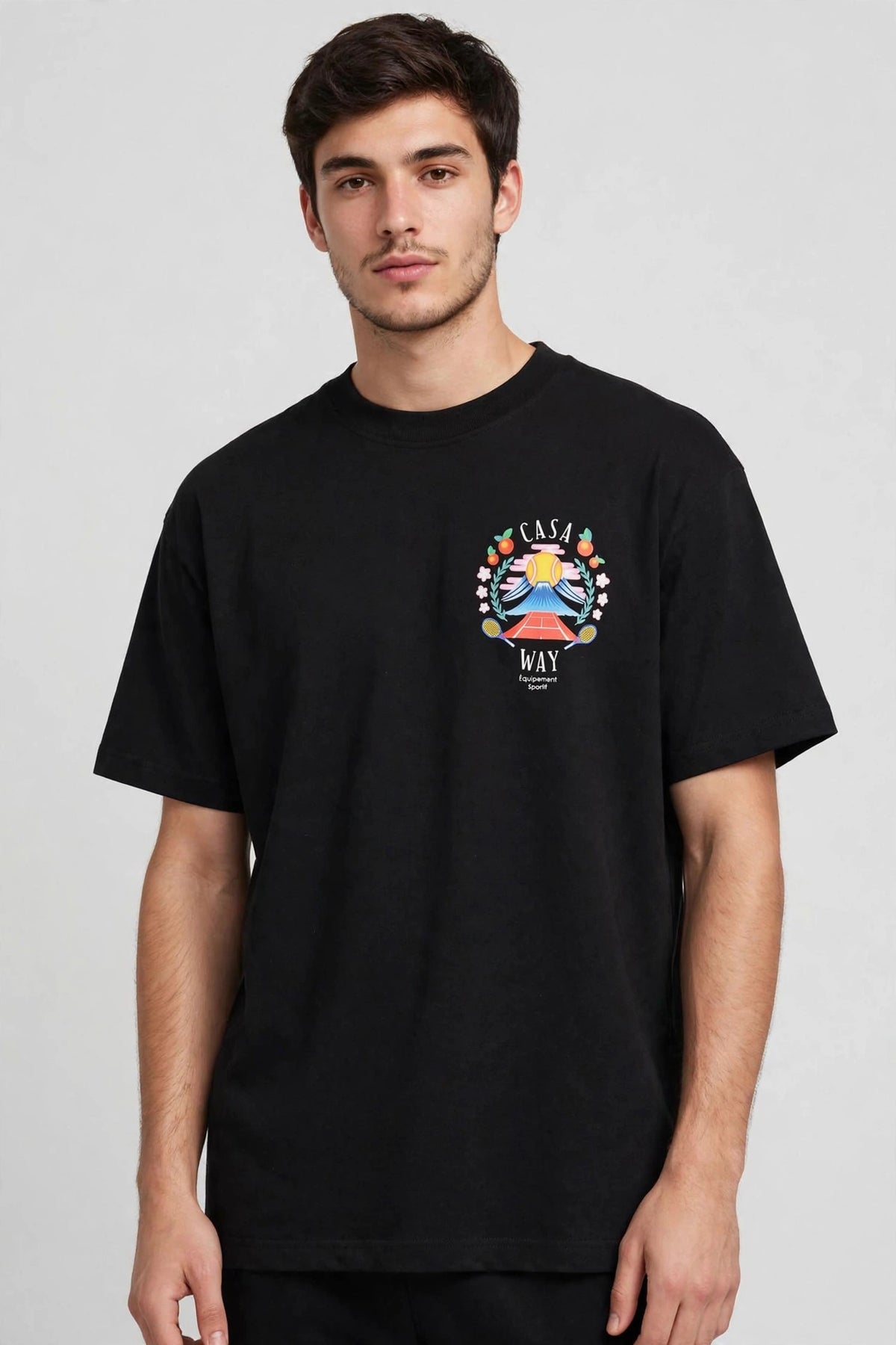 CASABLANCA - CASAWAY MOUNTAIN PRINTED T-SHIRT