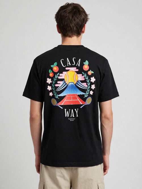 CASABLANCA - CASAWAY MOUNTAIN PRINTED T-SHIRT