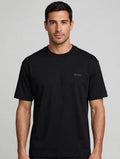 ZEGNA T-Shirt Uomo Nera con Logo Ricamato