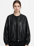 Bomber ELEH Donna Nero Oversize Ecopelle