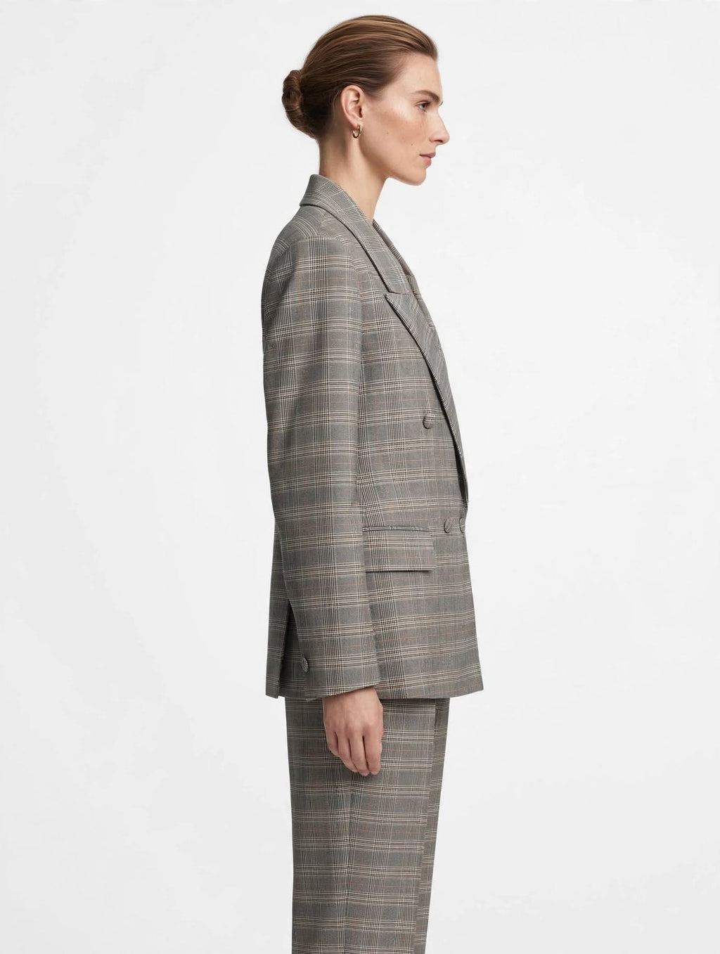Tailleur Donna VICOLO Twin Set Giacca Doppiopetto + Pantalone - Fantasia Quadri Grigio