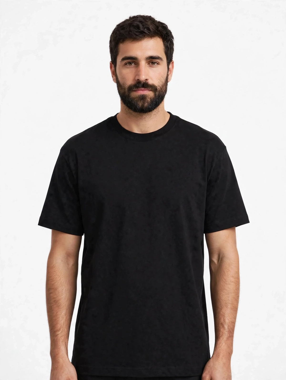 T-Shirt GAVROCHE PARIS Verde Caky / Nera - Modello Semplice con Placchetta in Metallo sul Retro - 100% Cotone Mercerizzato