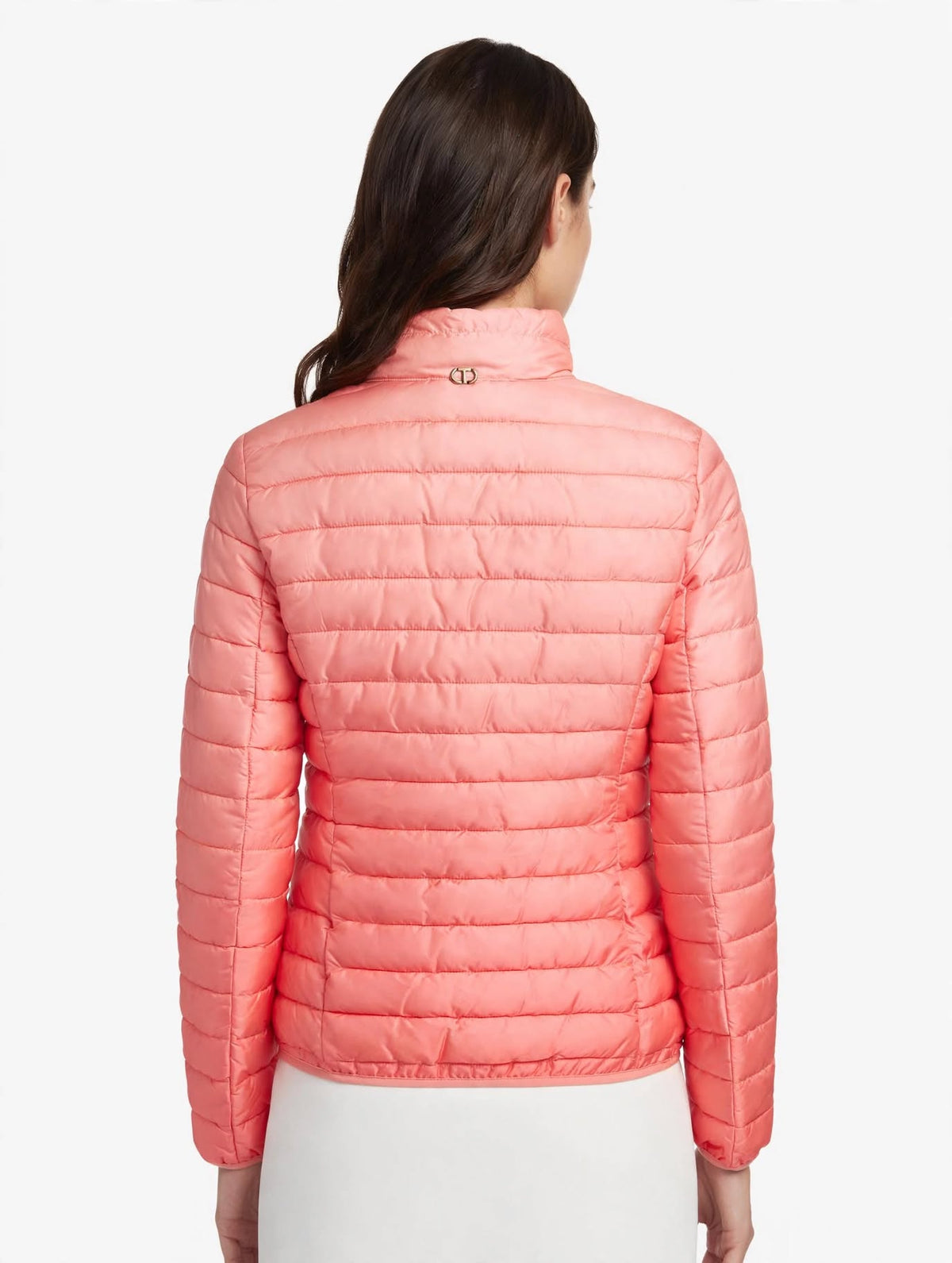 Piumino Donna TWINSET MILANO Corallo Pesca