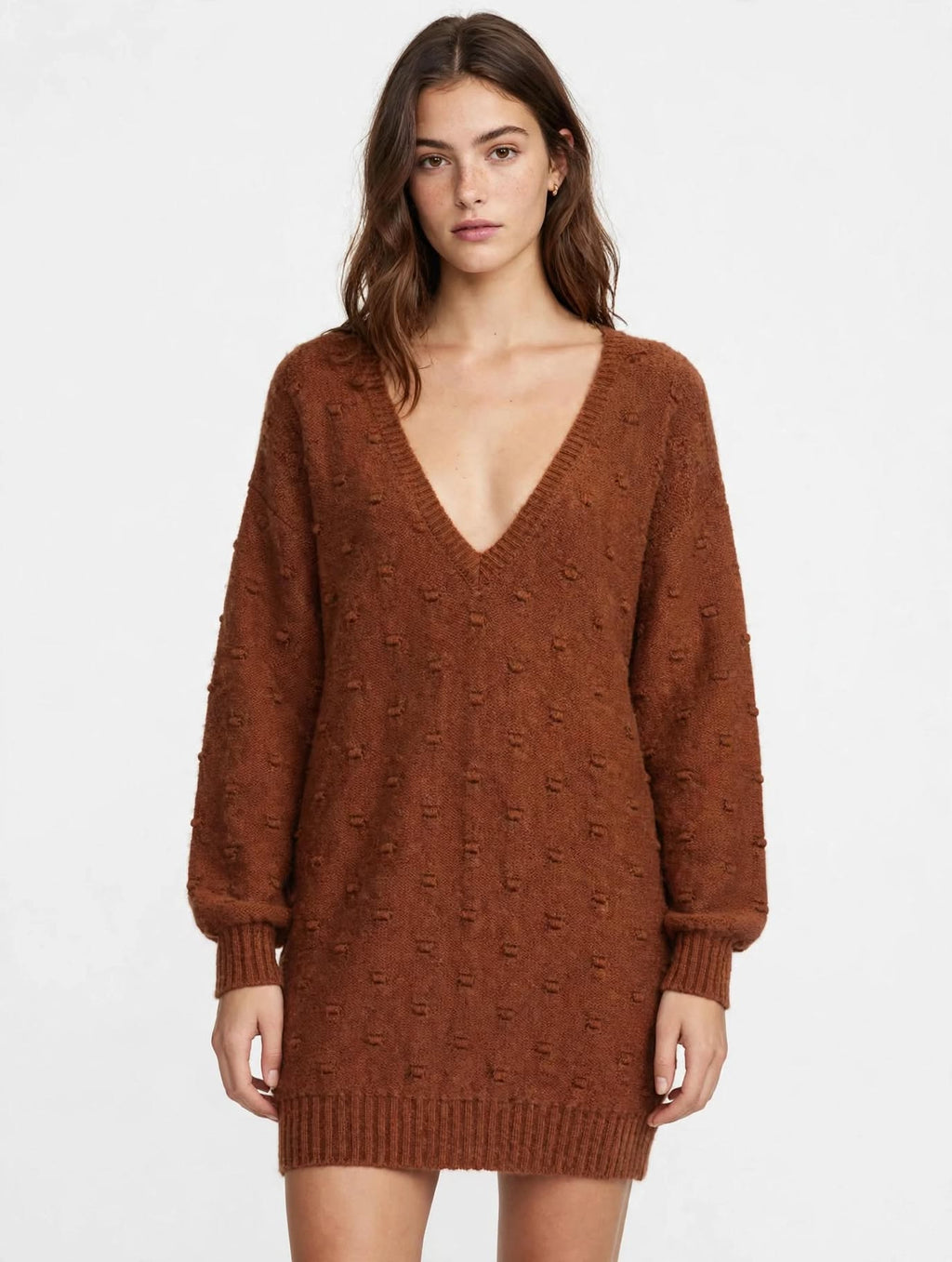 Manila Grace Abito Corto in Lana Mohair Tabacco