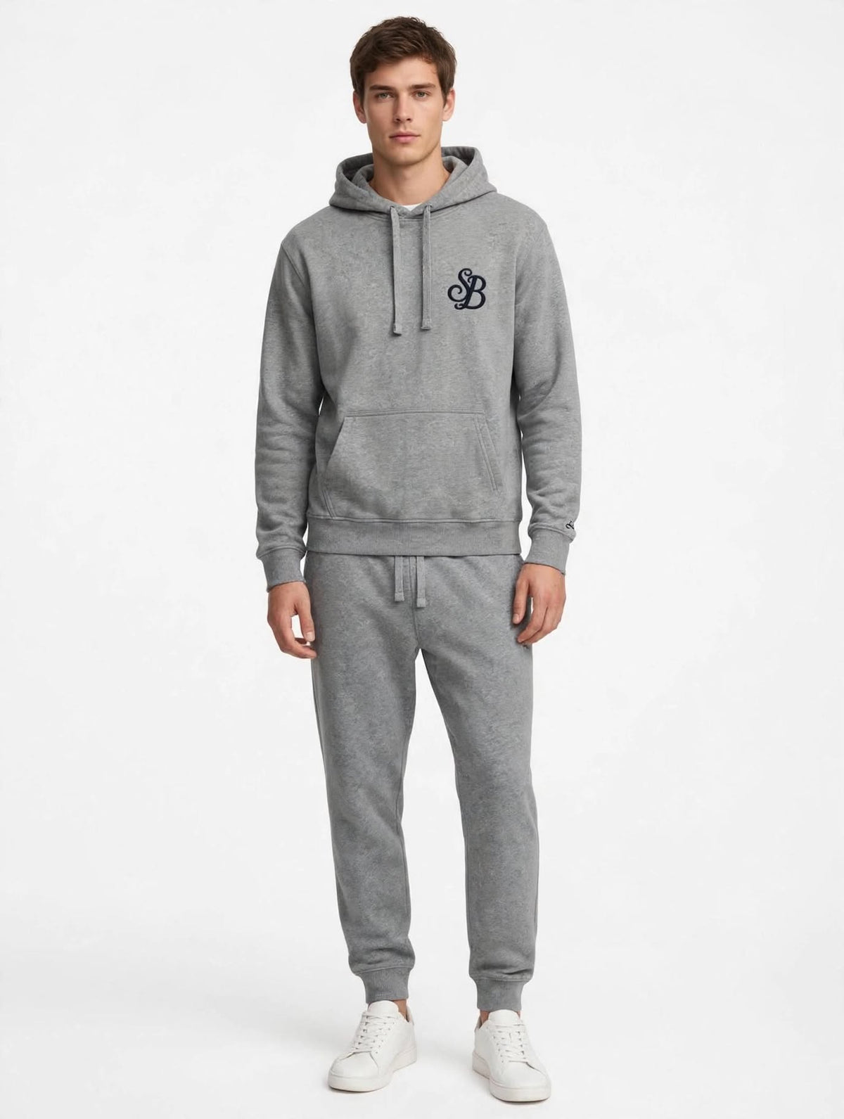 Tuta Uomo MC2 Saint Barth Grigio Mélange - Felpa Tribeca SB Legacy + Pantalone Bolt