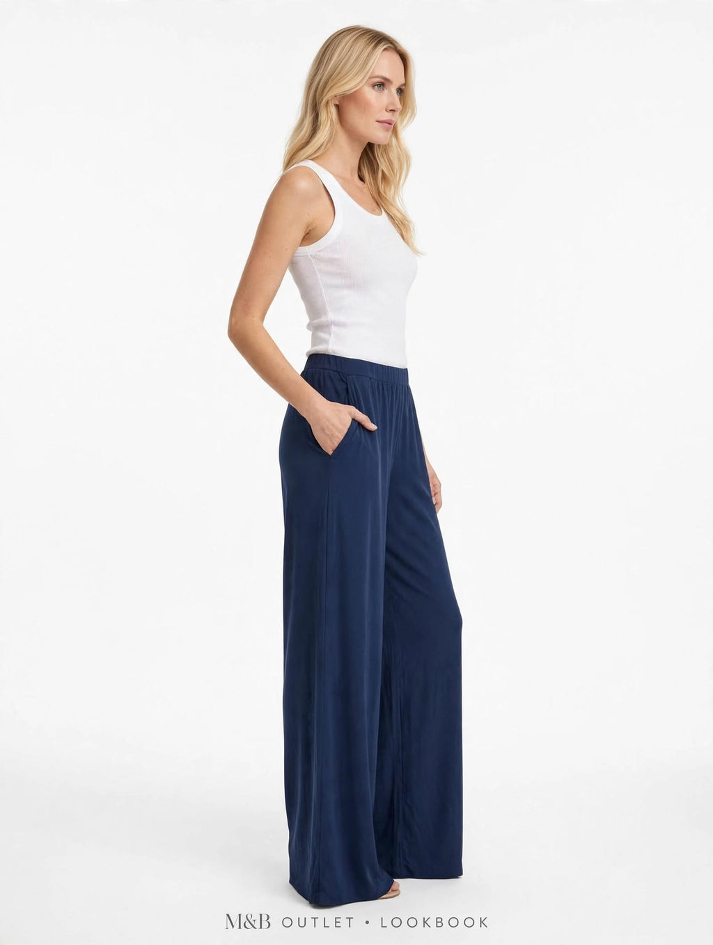 Pantaloni max&co senape e blu e nero