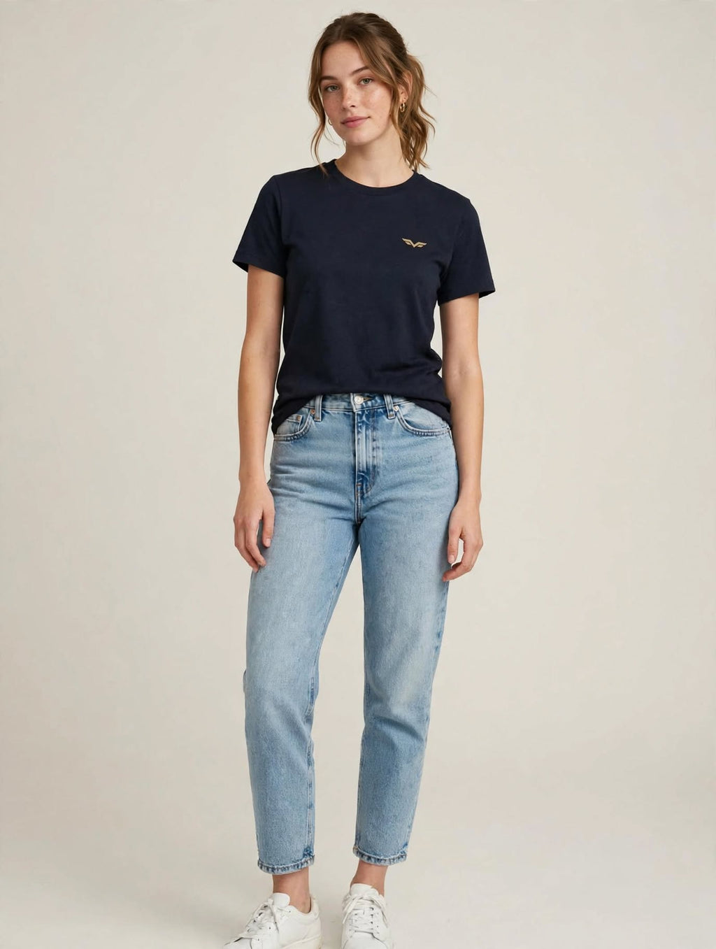 shirt Donna Armata di Mare Jeans Basic - Beige Sabbia/blu