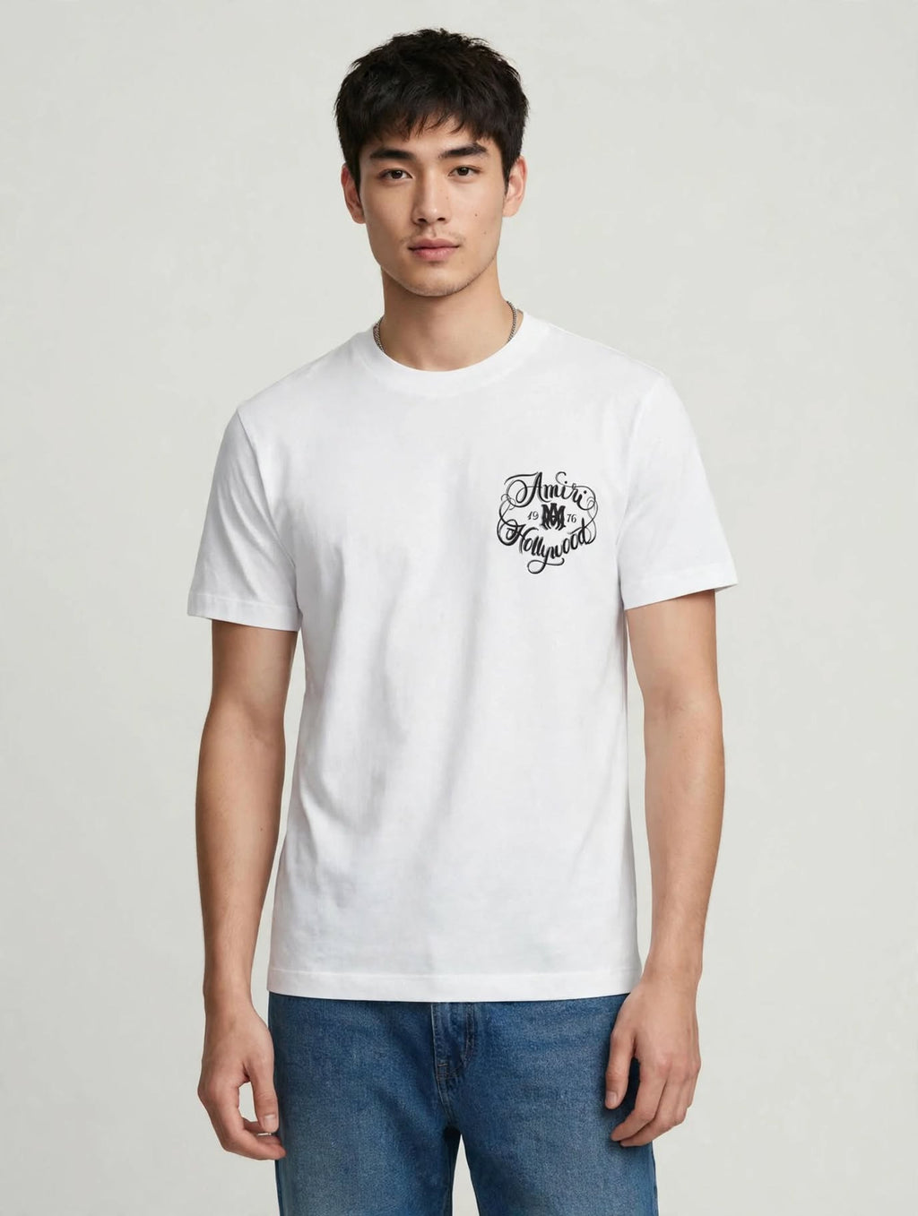T-Shirt AMIRI Hollywood Tee Bianca/nera