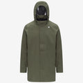 K-Way Parka Uomo Duke Bonded Jersey Green Lichen L - Verde Salvia Lungo