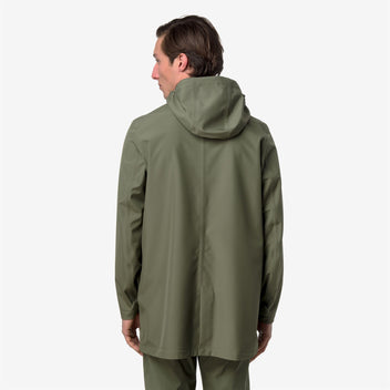 K-Way Parka Uomo Duke Bonded Jersey Green Lichen L - Verde Salvia Lungo