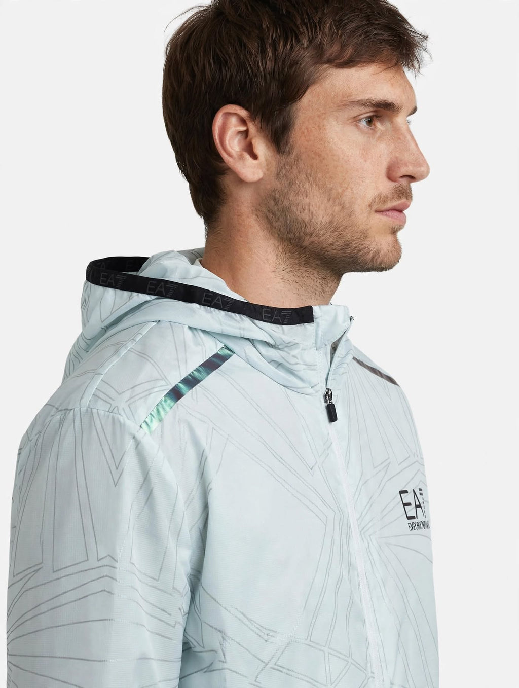 Titolo: EA7 Emporio Armani - Bomber Windbreaker con Cappuccio Ventus 7 - Verde Acqua Ghiaccio