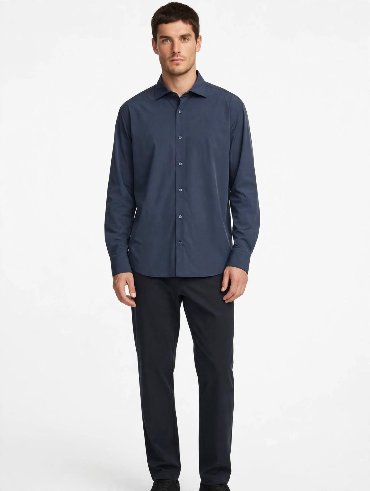 EXTÈ Uomo Camicia Tecnica Stretch Blu Navy