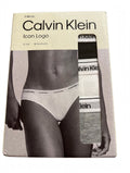 CALVIN KLEIN Icon Logo - 3 Bikini Donna - QD5207MPI BLACK/WHITE/GREY HEATHER