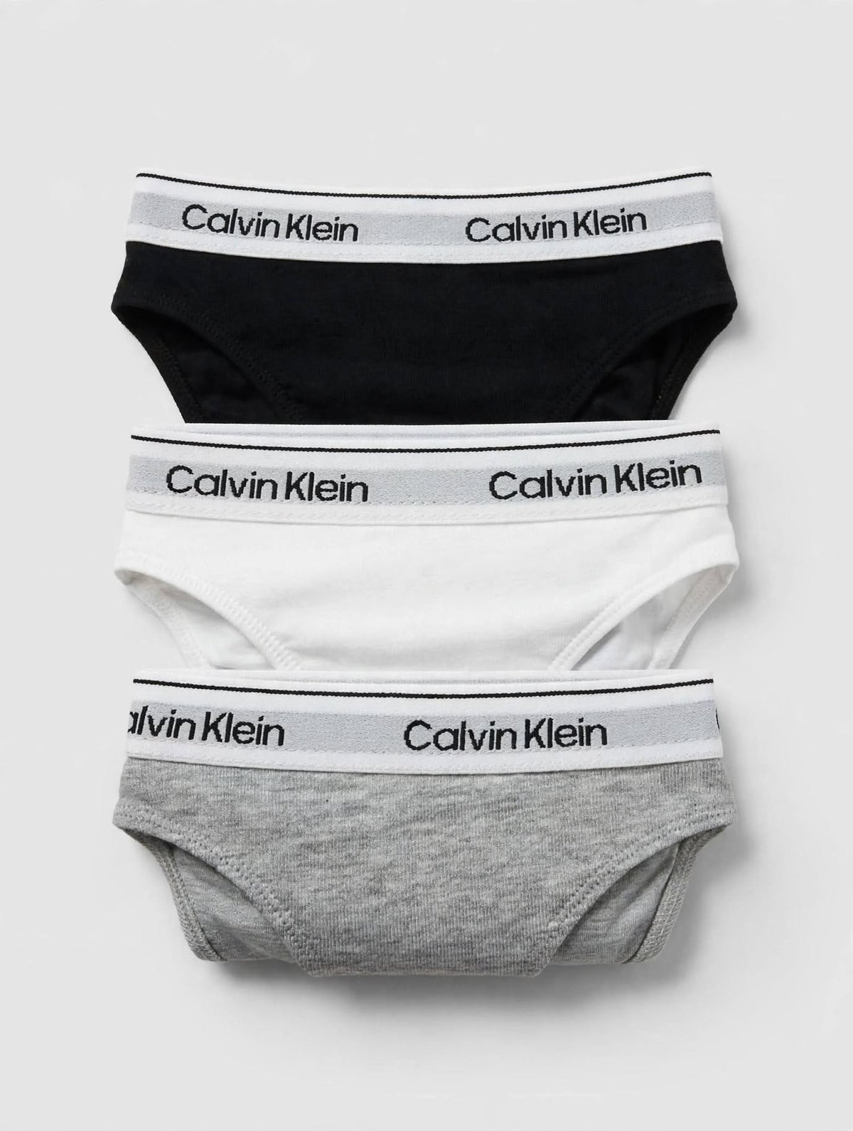 CALVIN KLEIN Icon Logo - 3 Bikini Donna - QD5207MPI BLACK/WHITE/GREY HEATHER