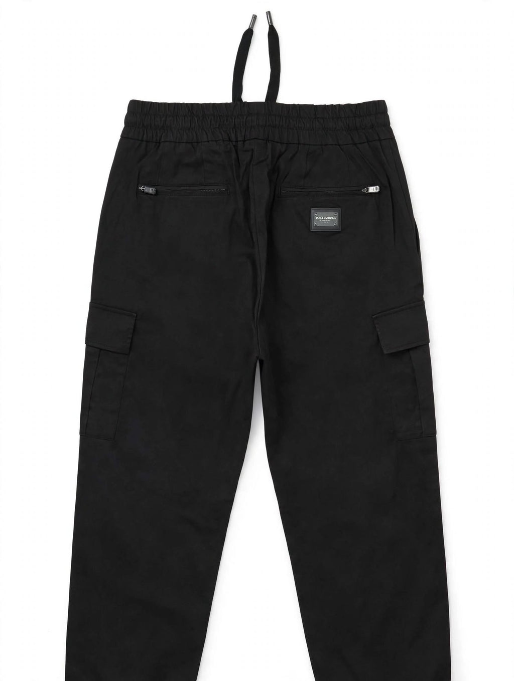 DOLCE & GABBANA Cargo Jogger Uomo NERO - Placca Milano Italia