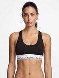 BRALETTE DONNA CALVIN KLEIN MODERN COTTON UNLINED - Nero con Banda Bianca - 100% Originale