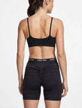 SHORT DONNA CALVIN KLEIN BIKER / BOYSHORT SCRUNCH PUSH-UP - Nero con Elastico Logato