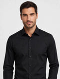 Camicia Uomo Antonio Basile Regular Fit Nera - Cotone Elasticizzato Elegante