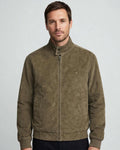 BROOKSFIELD Giacca Bomber Full Zip Padded in Velluto a Coste - Mod. 207A.D012 Col. 0757 MUD - Made in Italy