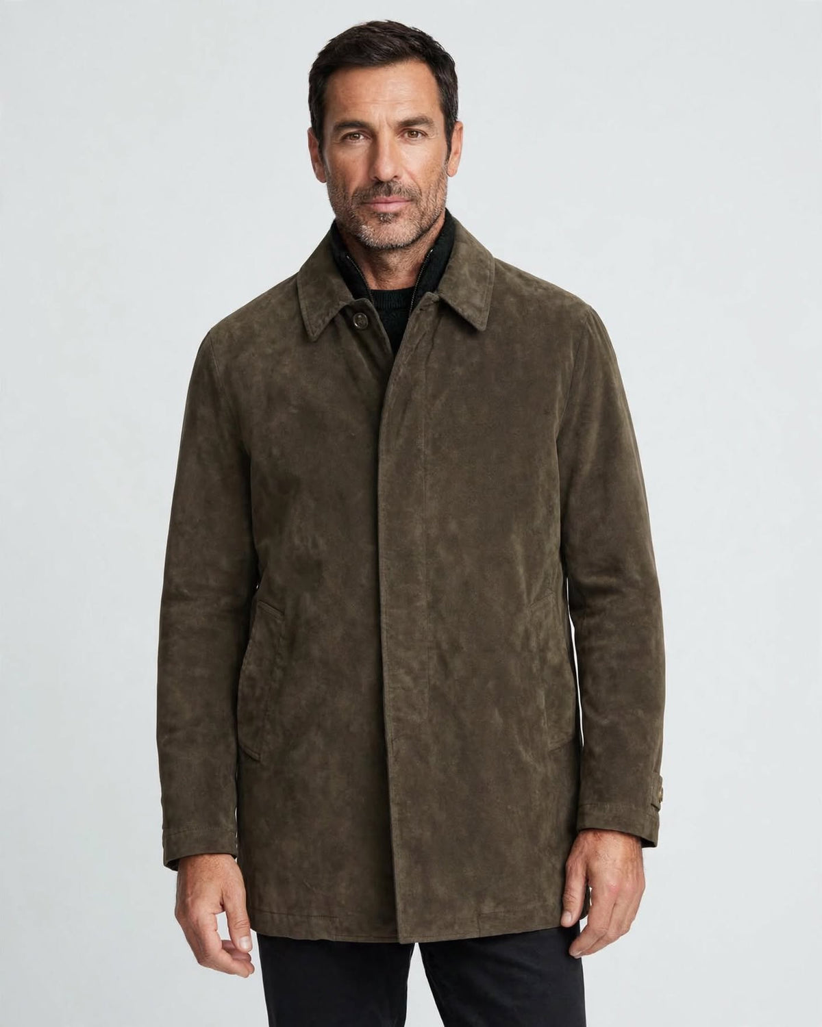 BROOKSFIELD Rain Coat Garment Dyed WR in Tessuto LIMONTA - Mod. 207K.D010 Col. 7237 SEQUOIA
