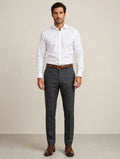 Brooksfield Chino Pants Slim Fit Comfort Waist Principe di Galles - 205A.B004 Grigio V0031