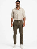 Brooksfield Pantalone Uomo 5 Tasche Stretch Gabardine Garment Dyed - Mod. 205D.C004 - Camoscio V0039