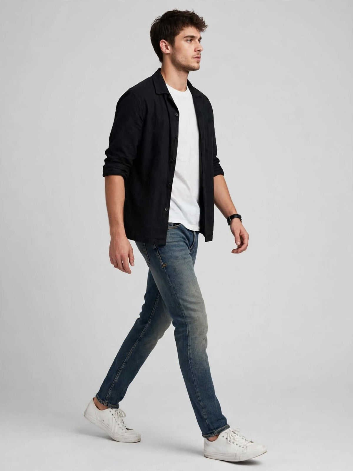 Jack & Jones Jeans Uomo JJICLARK JJVINTAGE CB 169 NOOS - Blue Denim Vintage Lavato